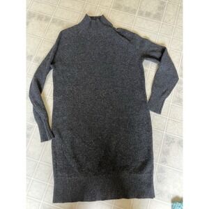 BODEN Sweater Dress Wool Blend High Neck Gray Ribbed Wool Blend Womens Size US 8